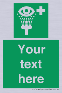 Custom Eye Wash Station Sign